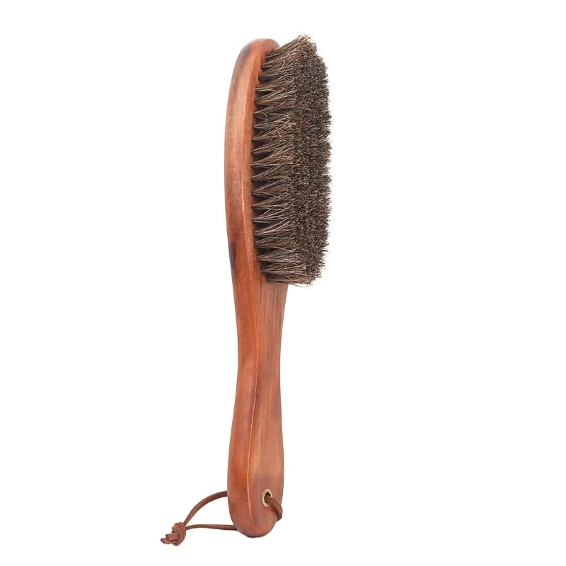 10 Inch Solid Wood Horsehair Bristle Cleaning Polish Brush