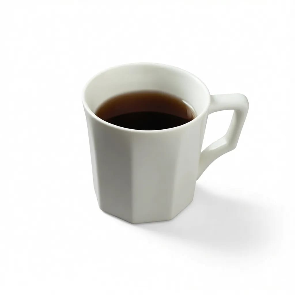 10 oz White Ceramic Geometric Latte Coffee Breakfast Mug