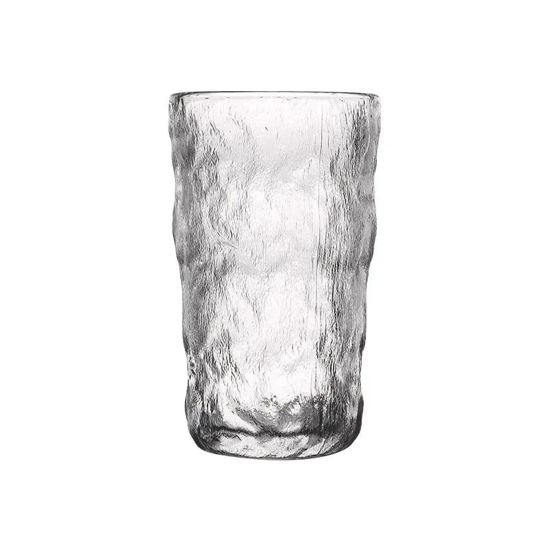 10oz Textured Tree Bark Glass Tumbler Cold Drink Barware Cup