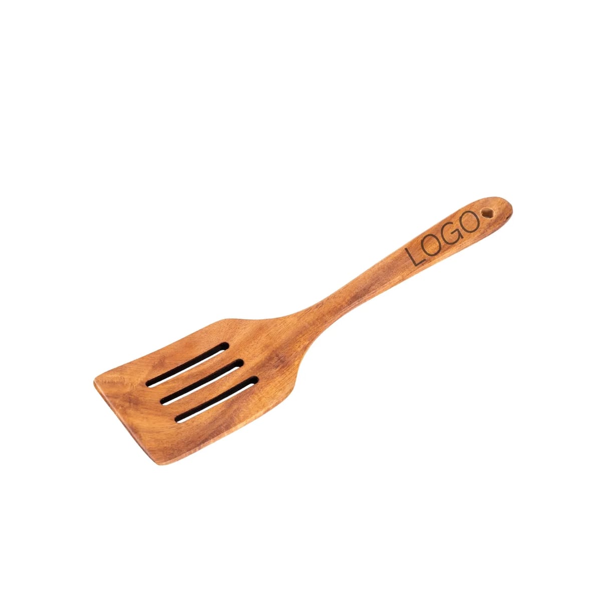 12" Durable Acacia Wood Slotted Turner Kitchen Spatula