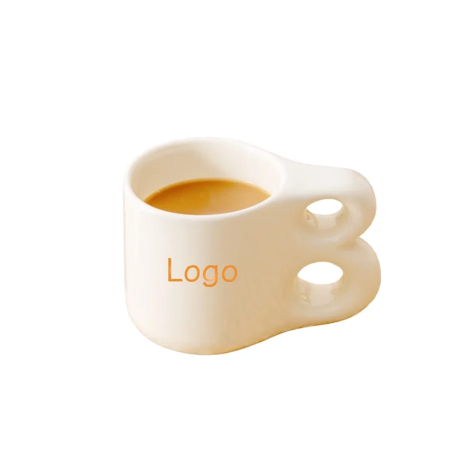 12 oz Artisan Ceramic Mug with Ergonomic Double Loop Handle