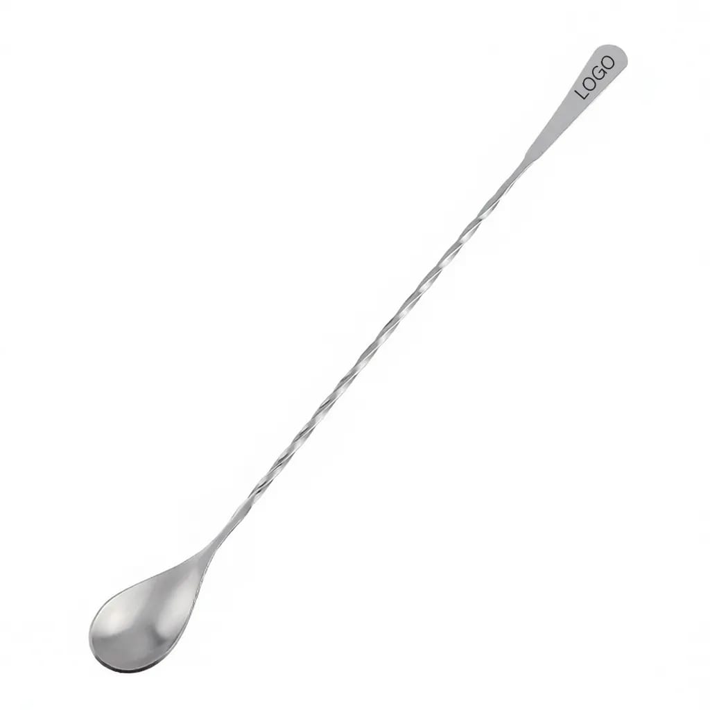 12" Spiral Handle Stainless Steel Cocktail Mixing Bar Spoon