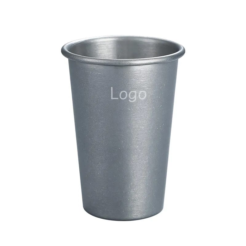 16 oz Distressed Stainless Steel Pint Tumbler Cold Drink Cup
