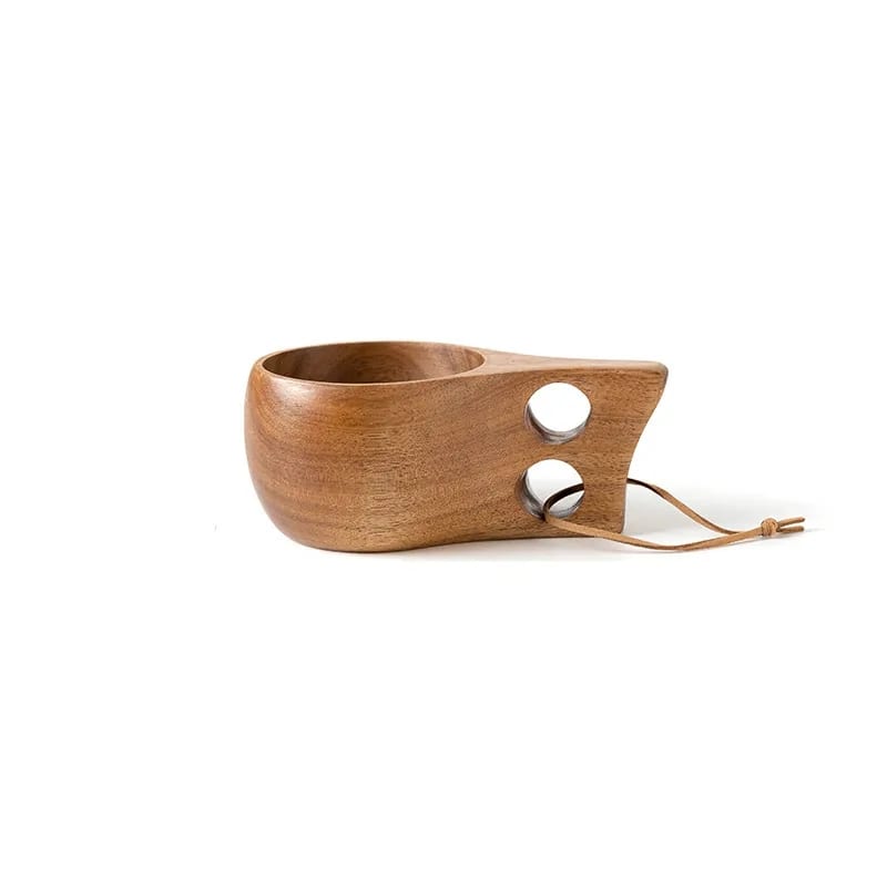 7 oz Handcrafted Acacia Wood Kuksa Style Outdoor Camping Mug