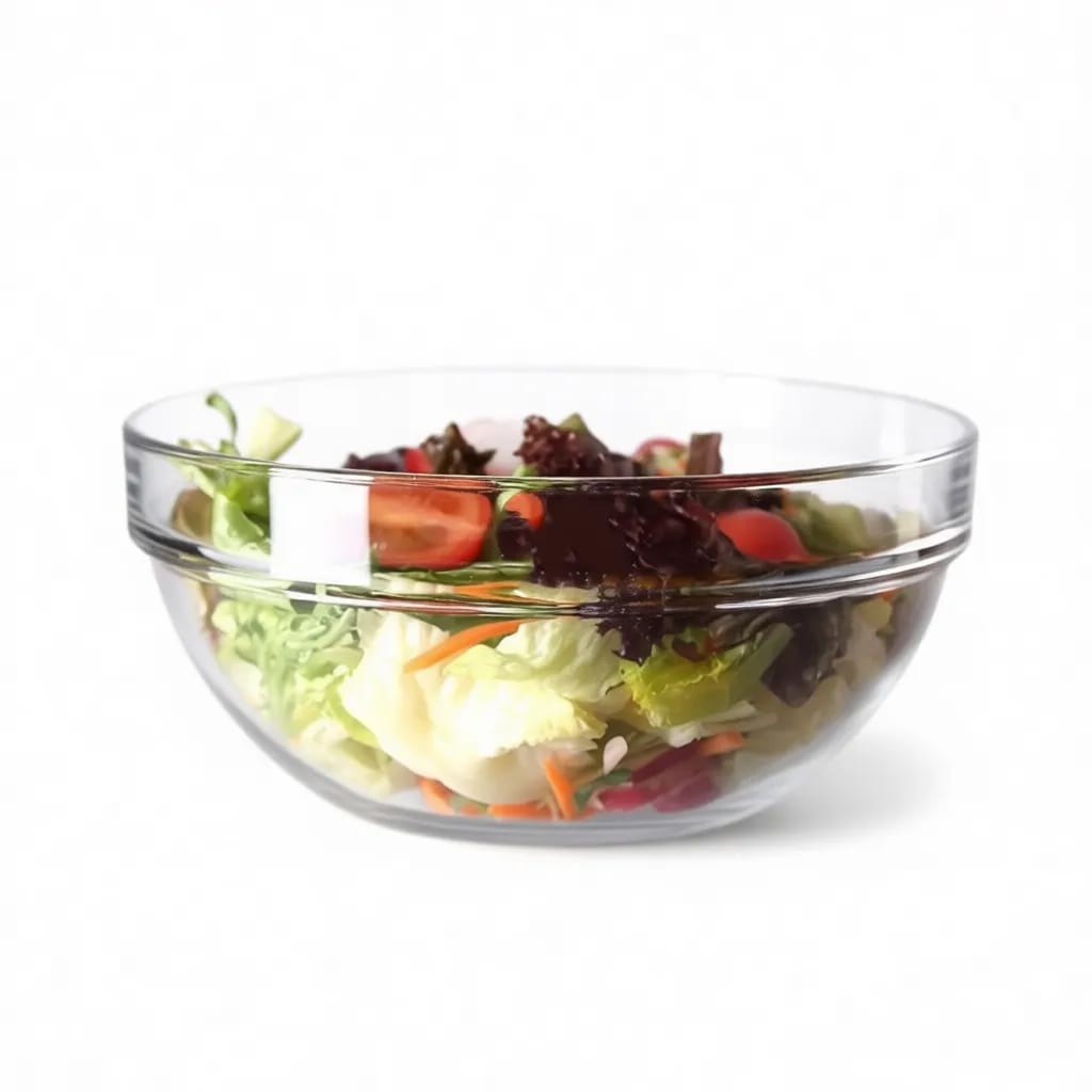 8" Clear Tempered Glass Salad Fruit Serving Bowl Dish