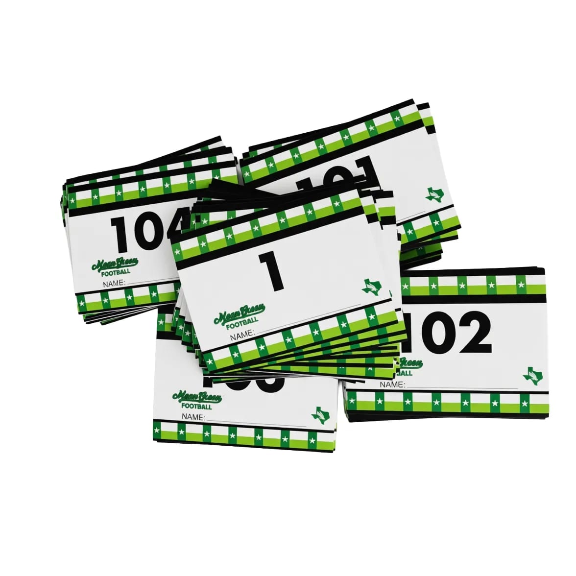 8 x 6" Full Color Adhesive Tear Resistant Race Bib Number