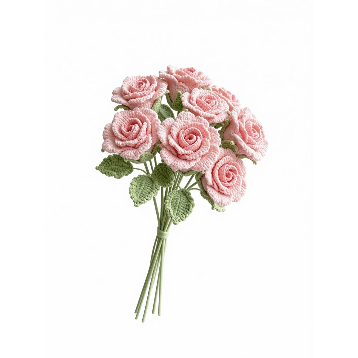 Artisanal Handcrafted Crocheted Rose Flower Arrangements