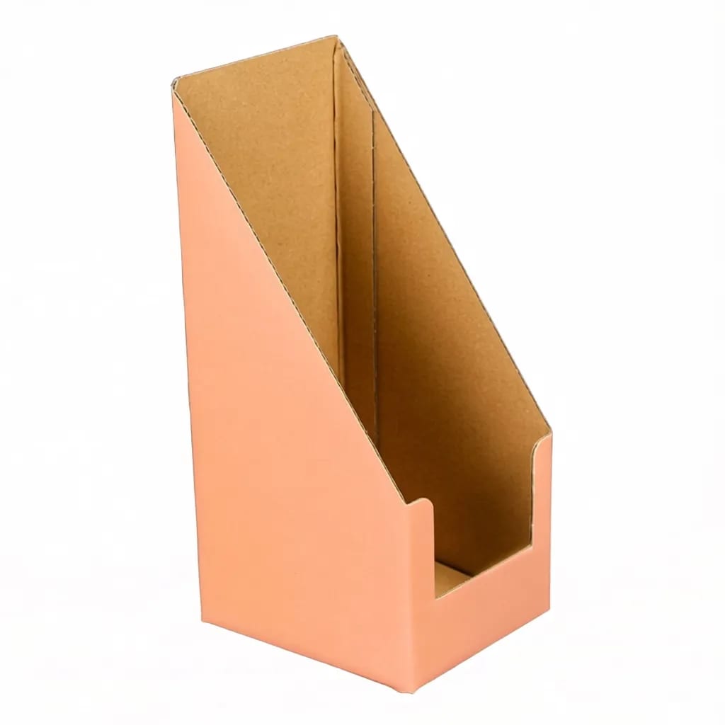 Cardboard Magazine File Holder Desk Letter Document Bin Box
