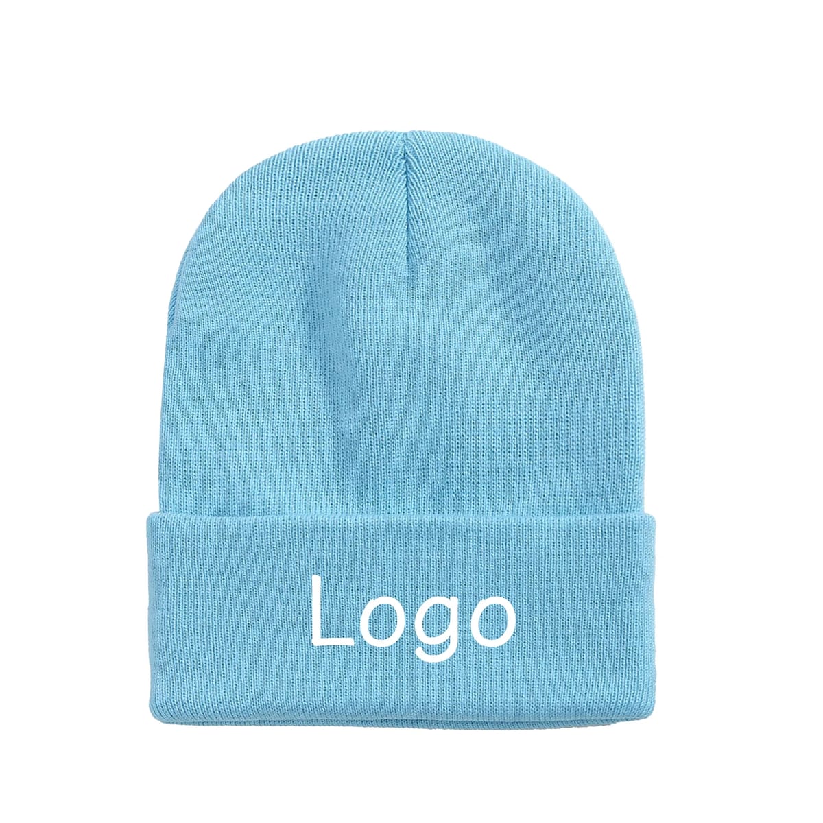 Classic Cuffed Knit Beanie Hat in Soft Acrylic Fabric