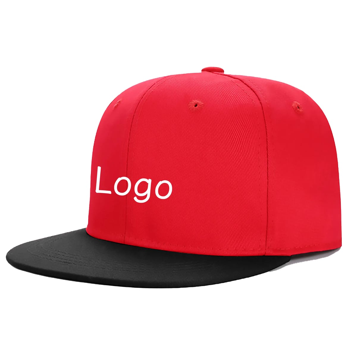 Classic Flat Bill Snapback Hat with Structured Crown
