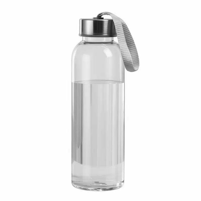 Clear Plastic Water Bottle 20oz Sports Drink Cylinder Flask