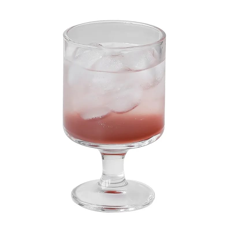 Clear Short Stem Glass Goblet 7oz Juice Wine Drink Cup