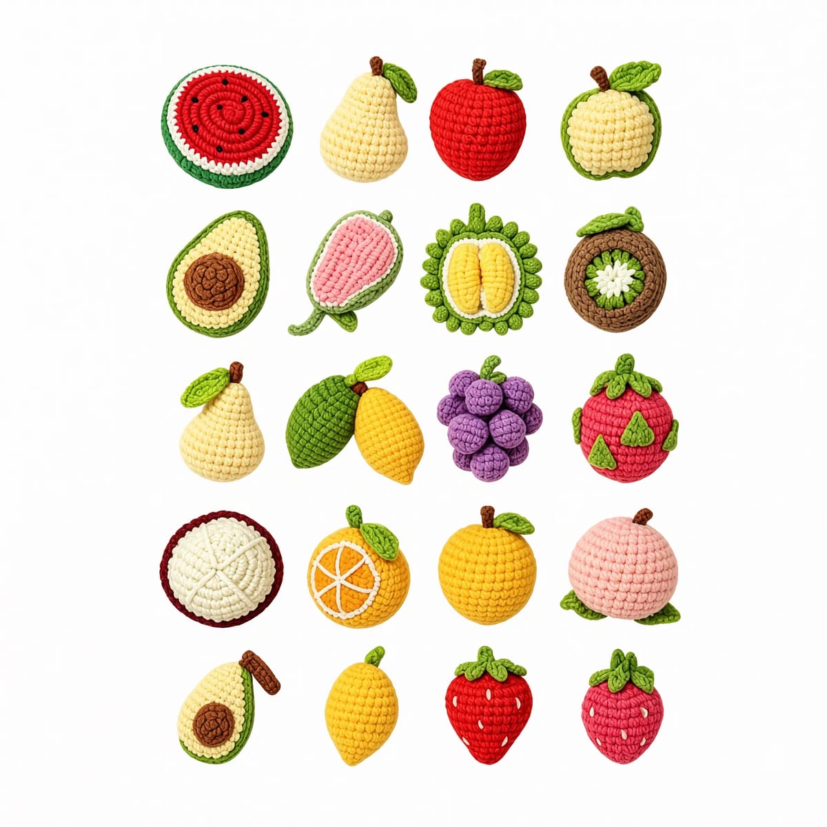 Custom Handcrafted Crochet Fruit Amigurumi Plush Toy
