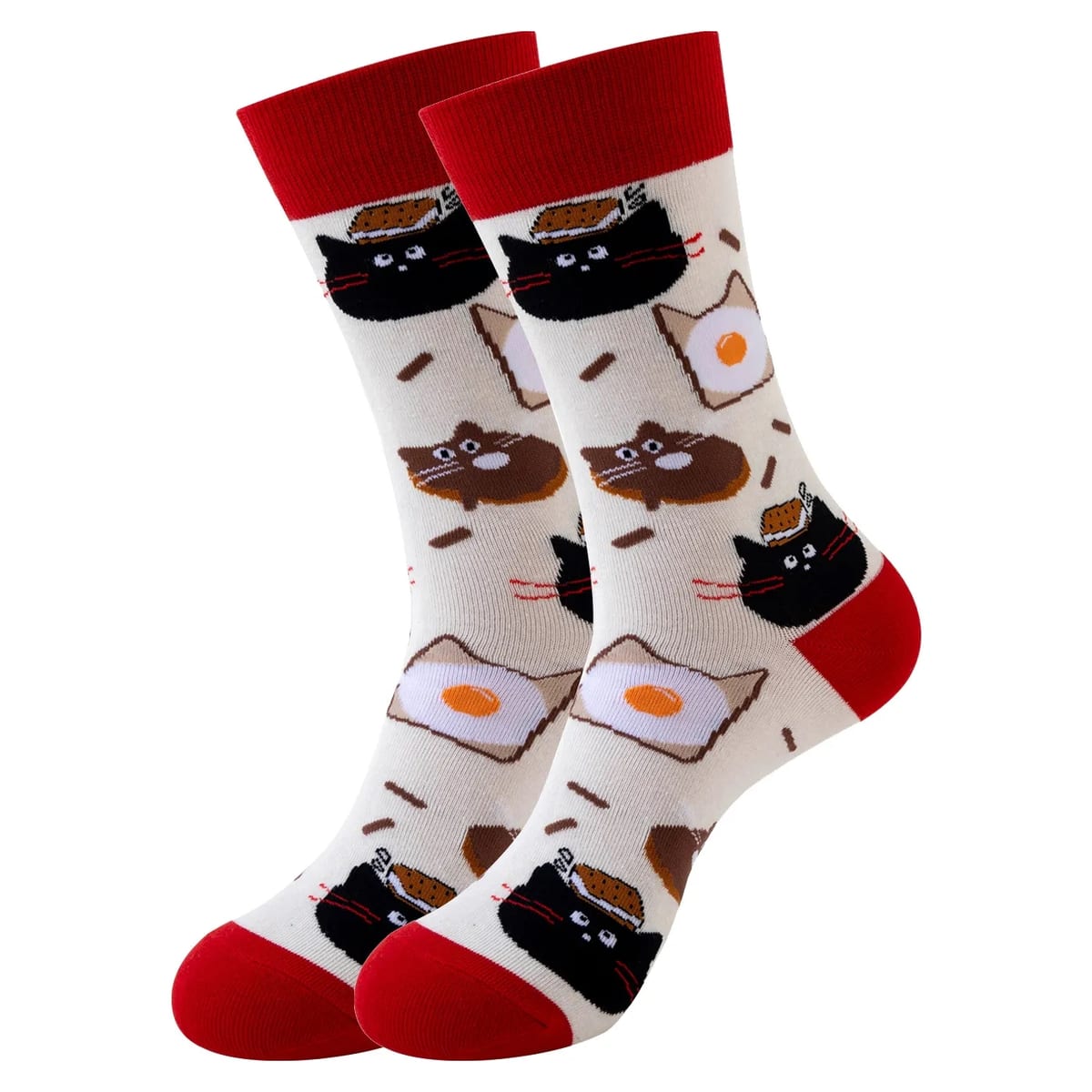 Custom Knitted Adult Crew Socks Jacquard Logo Patterning