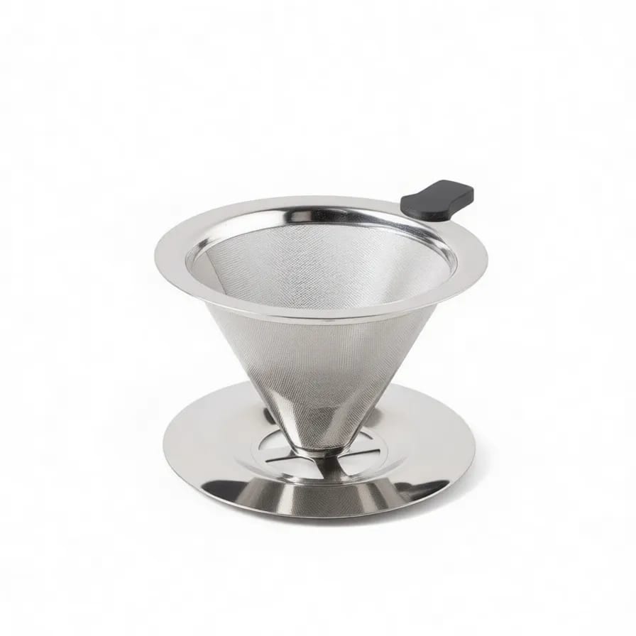 Double Layer Mesh Stainless Steel Pour Over Coffee Dripper