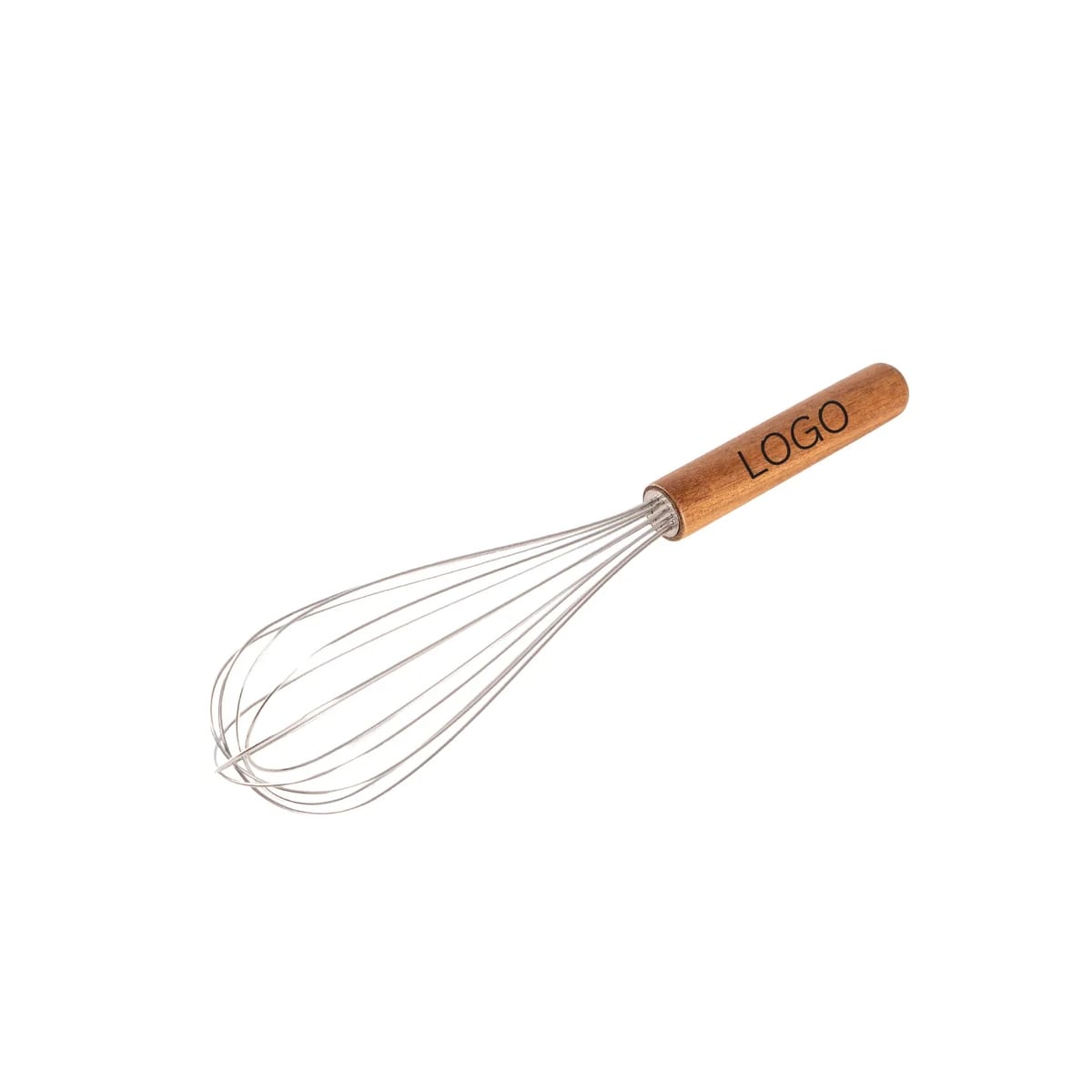 Durable Acacia Wood Handle Professional Steel Wire Whisk