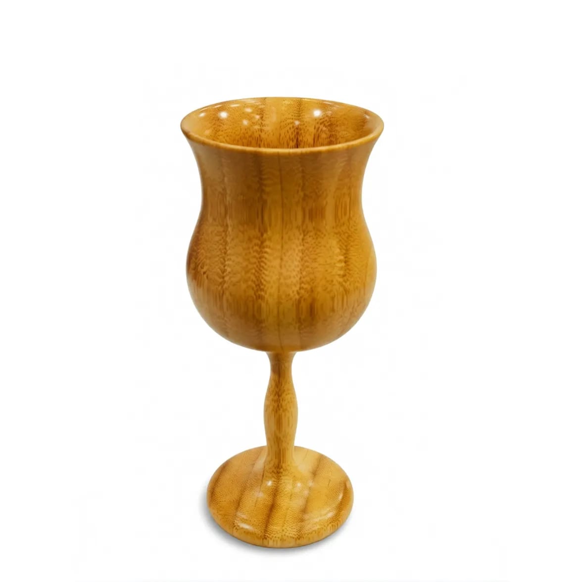 Eco Friendly 5oz Natural Bamboo Wine Goblet Wood Chalice