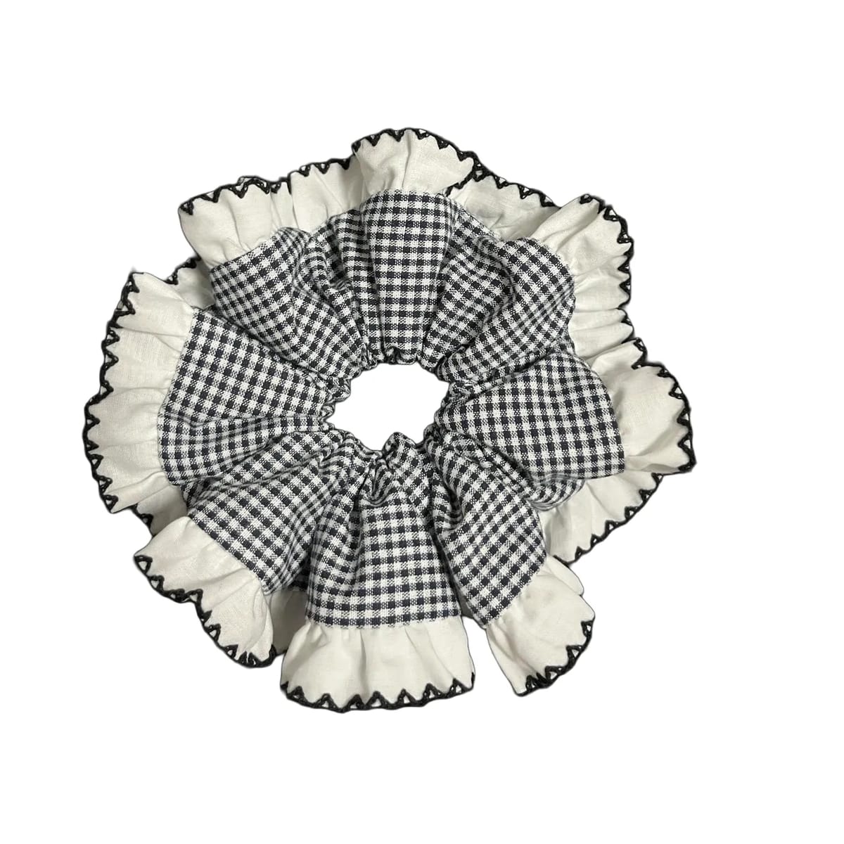 Elastic Fabric Hair Scrunchie 4 Inch Ponytail Holder Band