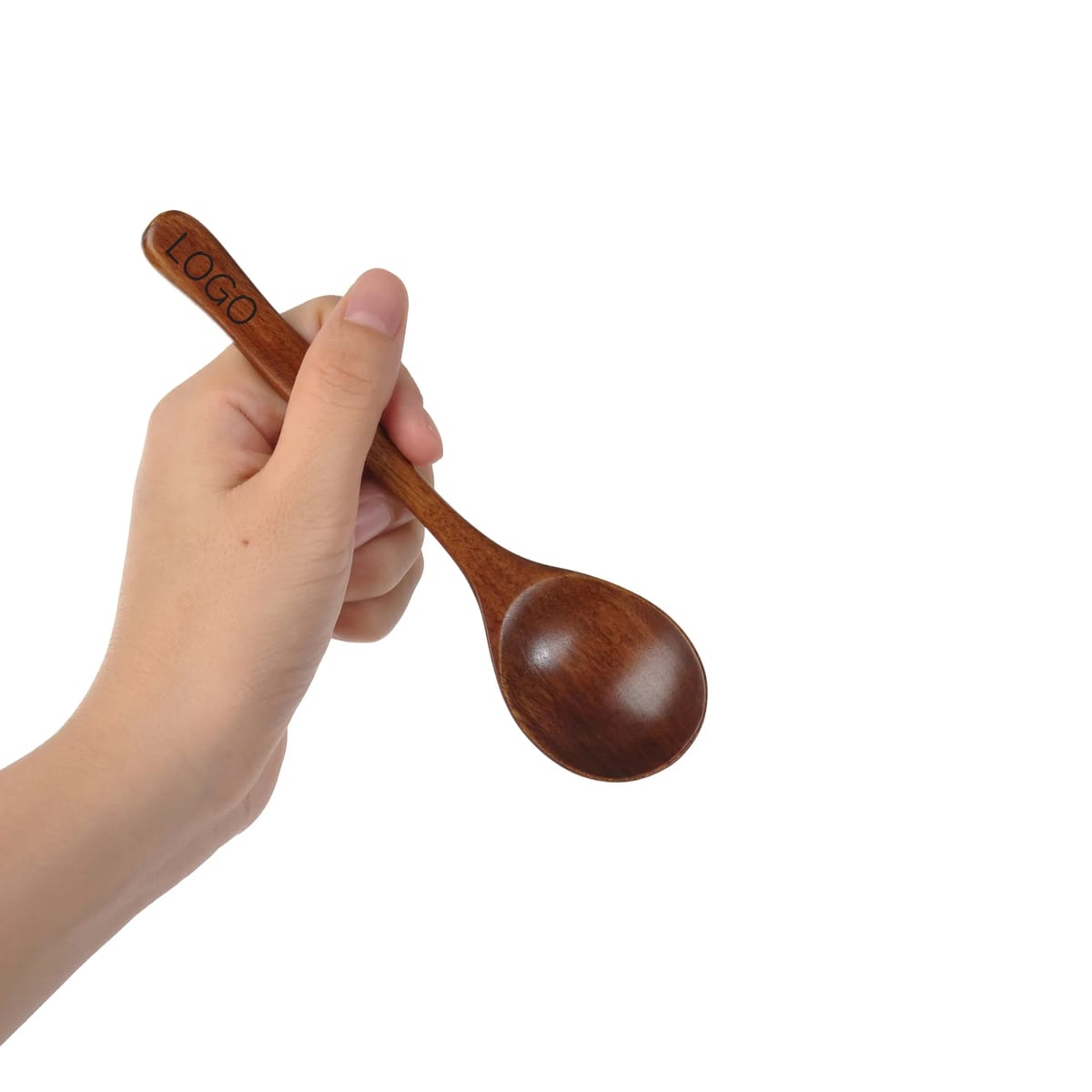 Elegant Handcrafted Natural Wood Soup Coffee Dessert Spoon