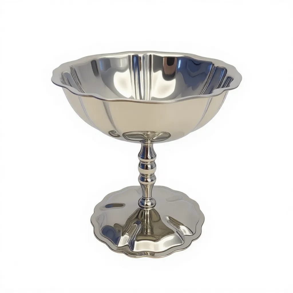 Elegant Stemmed Stainless Steel Ice Cream Dessert Bowl Cup