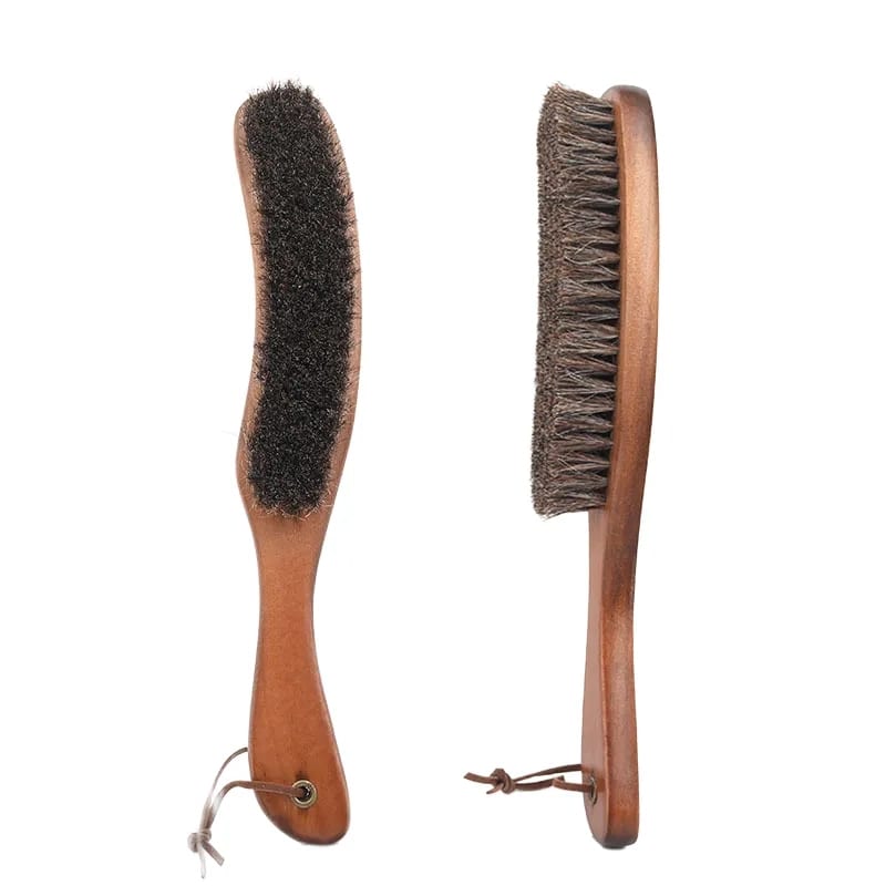 Ergonomic Solid Wood Handle Horsehair Cleaning Brush Tool
