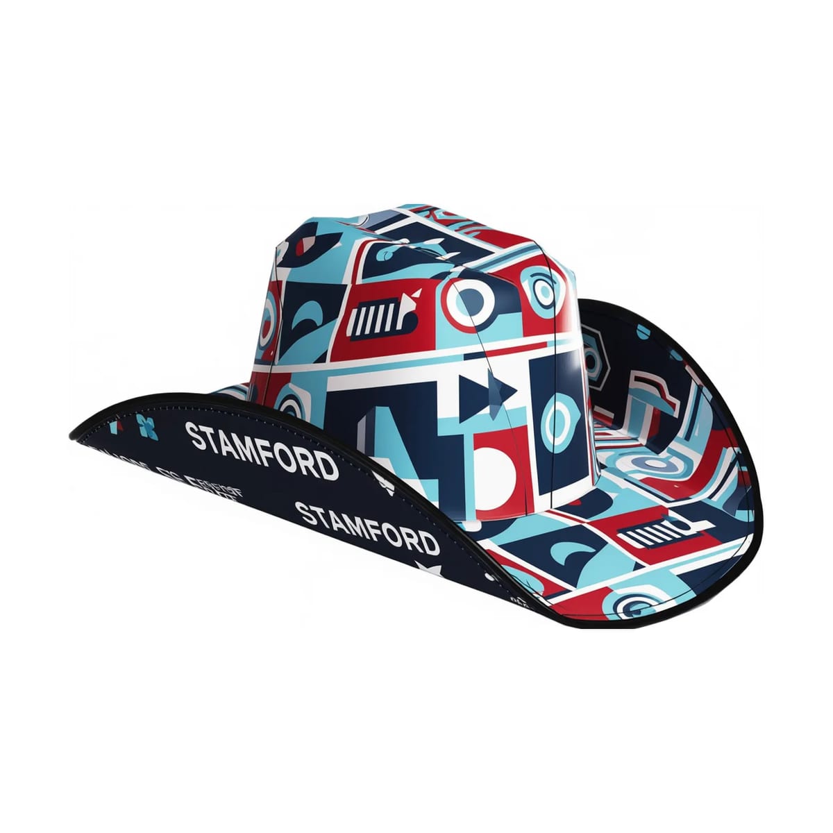 Full Color Graphic Coated Cardboard Promotional Cowboy Hat