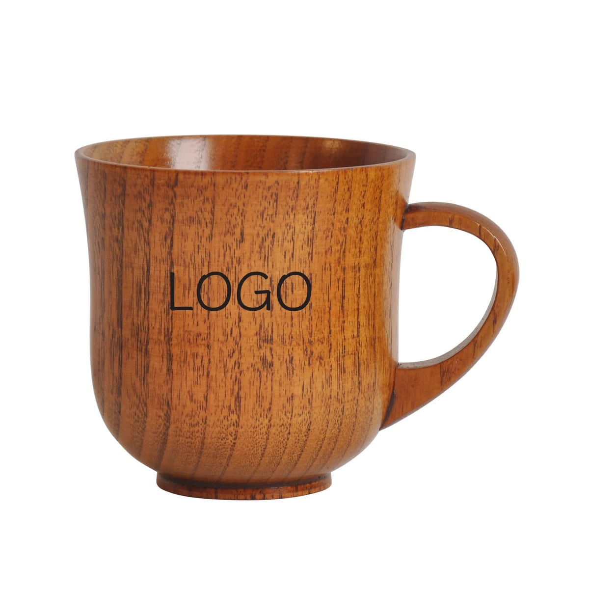 Handcrafted Solid Jujube Wood Rustic Handled Beverage Mug