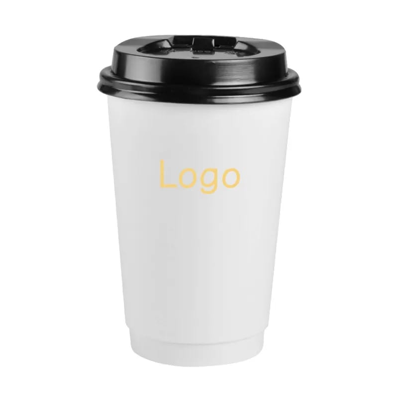 Insulated 16oz Double Wall To Go Paper Cup with Sip Lid