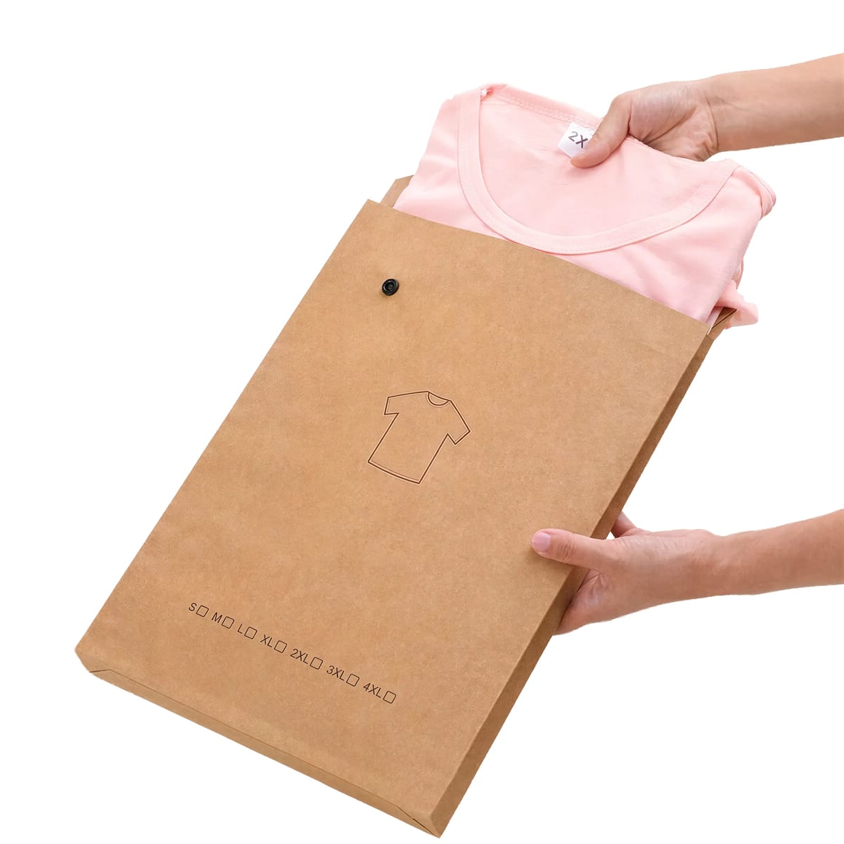 Kraft Paper Snap Button File Envelope Document Folder Pouch