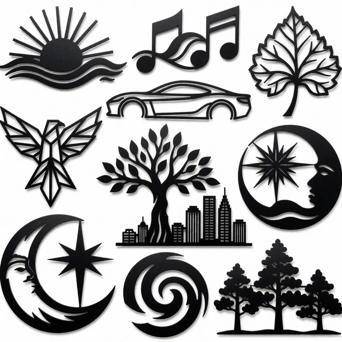 Laser Cut 2mm Steel Metal Wall Art Silhouette Hanging Decor