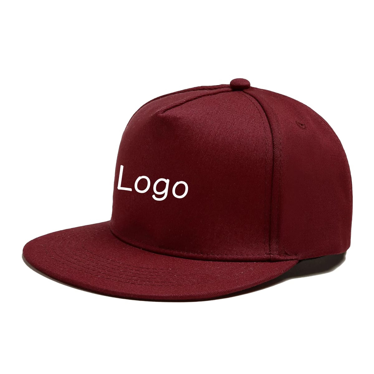 Modern Five Panel Flat Brim Cotton Twill Snapback Hat
