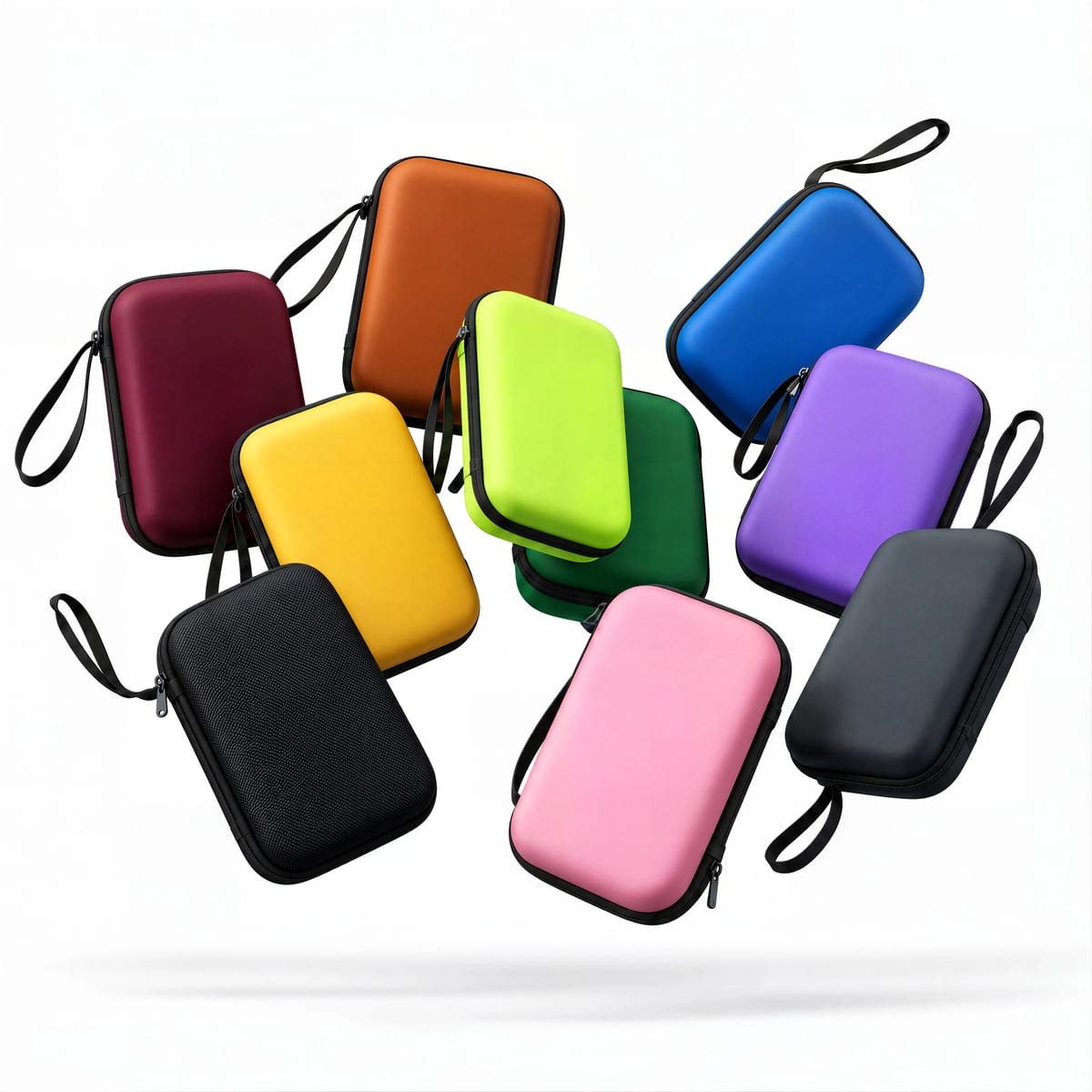 Shockproof Hard EVA Zipper Case Power Bank Travel Organizer