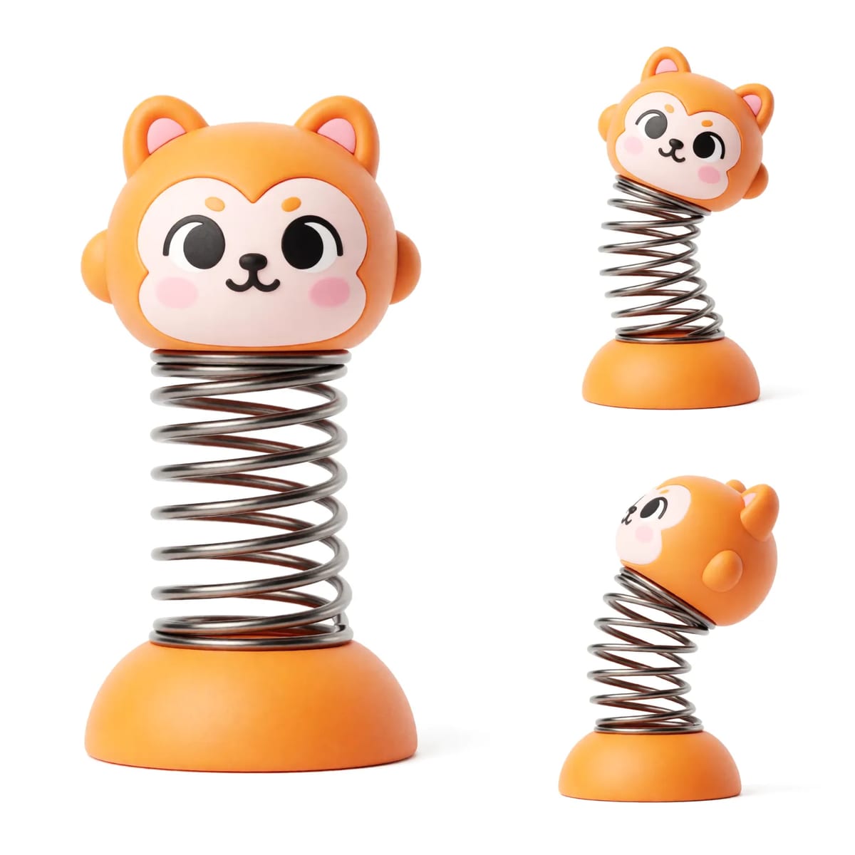 Soft PVC Spring Shaking Head Car Dashboard Bobblehead Toy