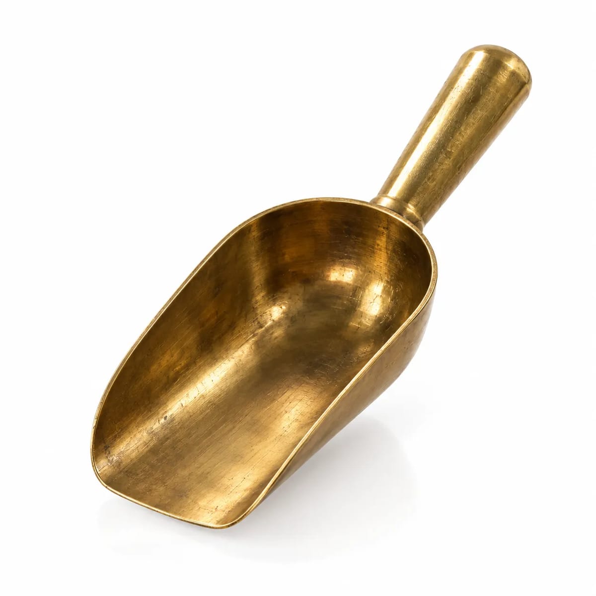 Solid Brass Scoop 6 Ounce Kitchen Dry Goods Ice Coffee Bar
