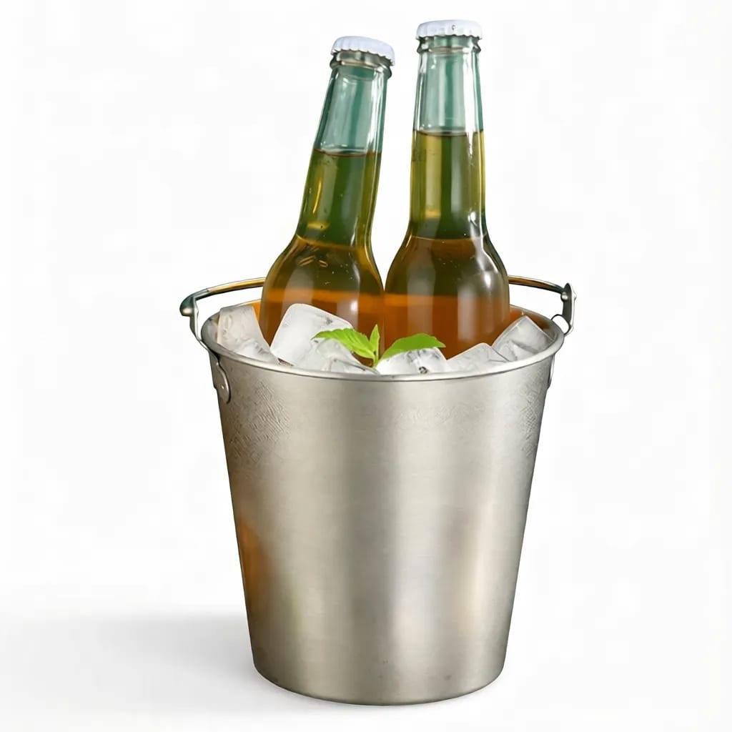 Stainless Steel 5L Ice Bucket Portable Beverage Wine Chiller