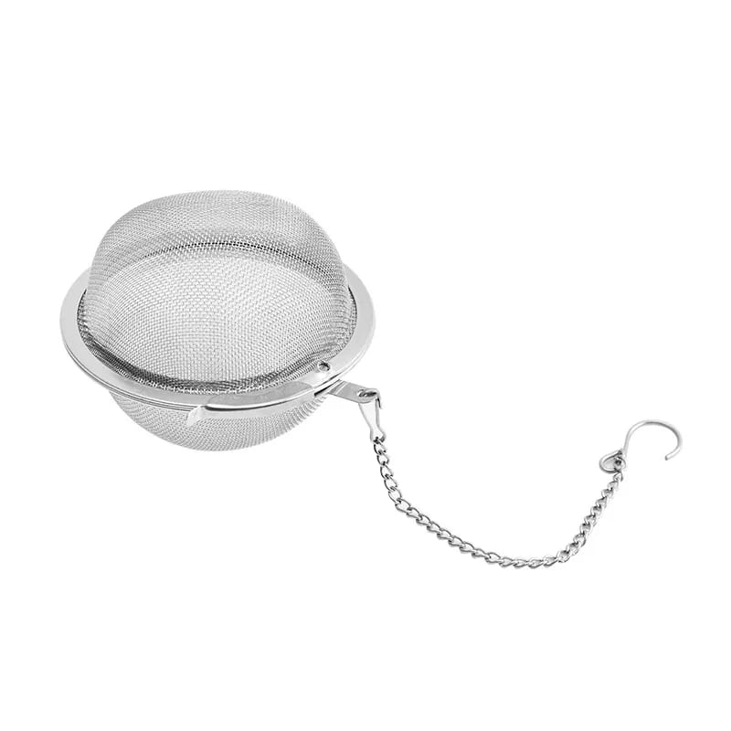Stainless Steel Mesh Tea Ball Infuser Spice Strainer w/ Hook