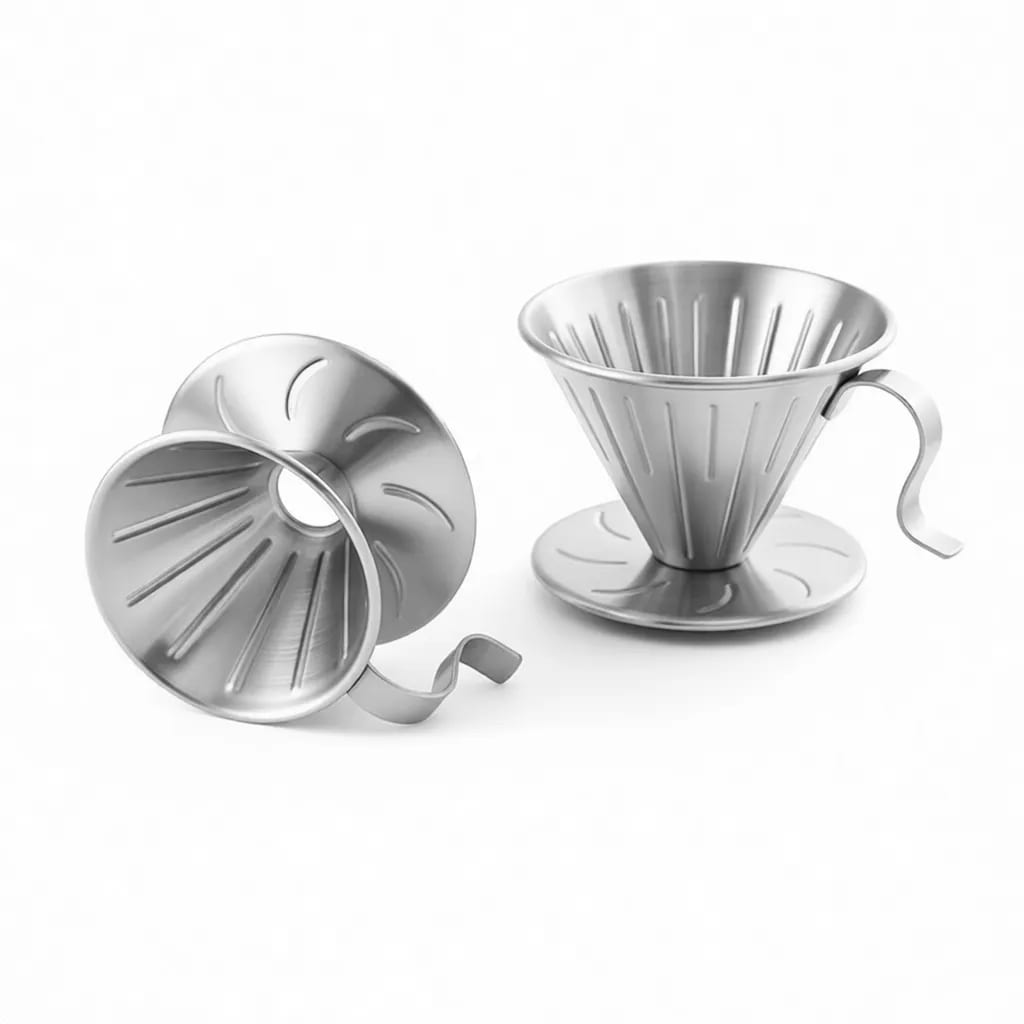 Stainless Steel Pour Over Coffee Dripper Cone Brewing Filter