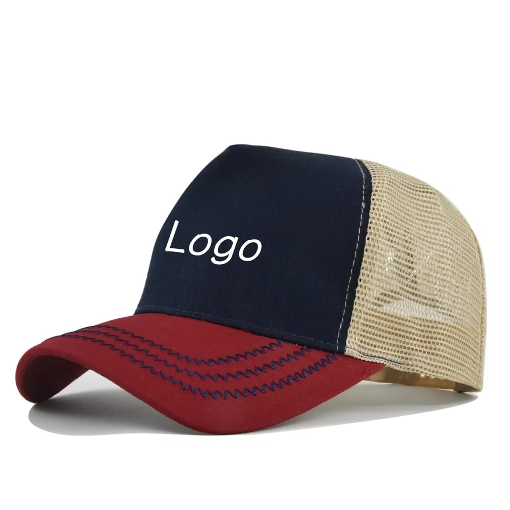 Structured 5 Panel High Crown Mesh Back Trucker Cap