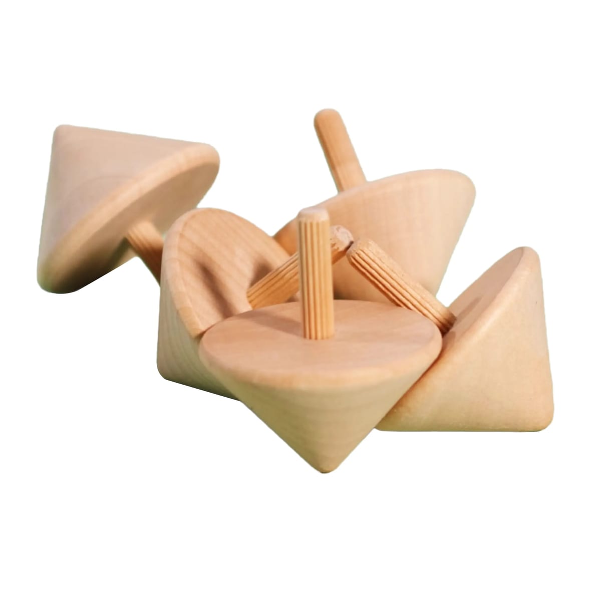 Unfinished Natural Wood Spinning Top Classic Craft Toy