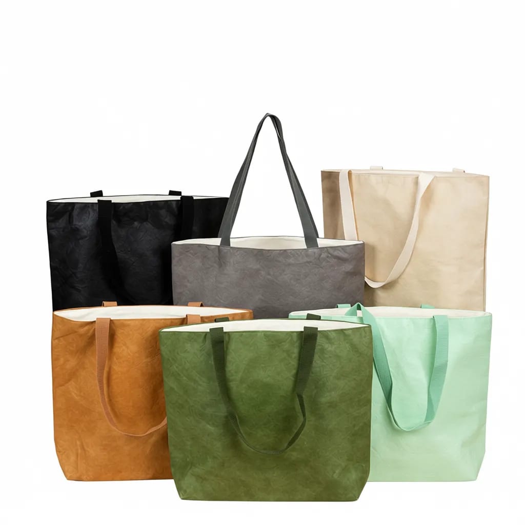 Waterproof Tear Resistant Washable Kraft Paper Canvas Tote