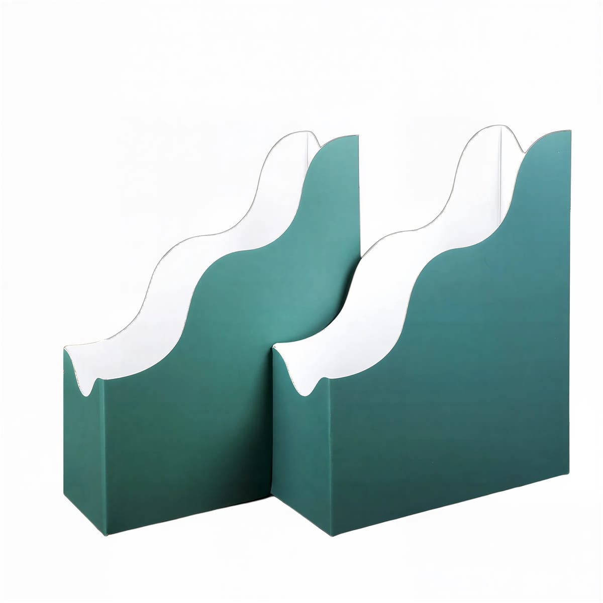 Wavy Cardboard Magazine File Holder Desk Document Organizer